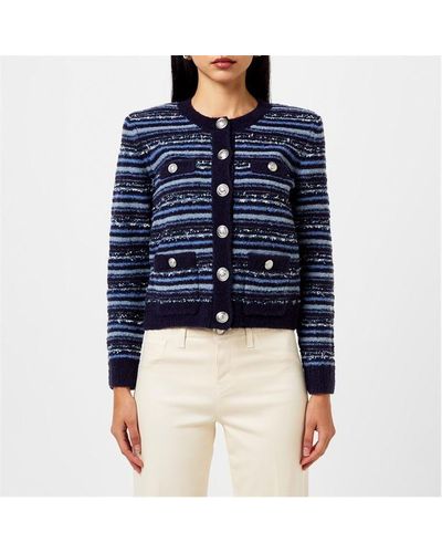 L'Agence Woodson Knit Jacket - Blue