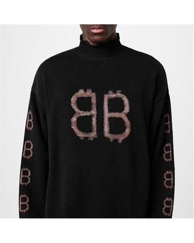Balenciaga Crypto Bb-print Hoodie - Black