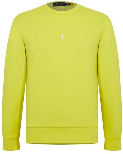 Polo Ralph Lauren Centre Logo Crew Neck Sweatshirt - Yellow