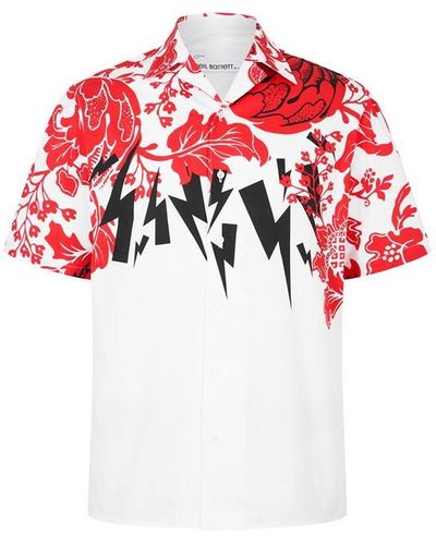 Neil Barrett N Barrett Hawai Shrt Sn32 - Red