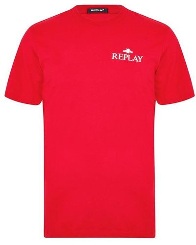 Replay Small Logo T-shirt - Red