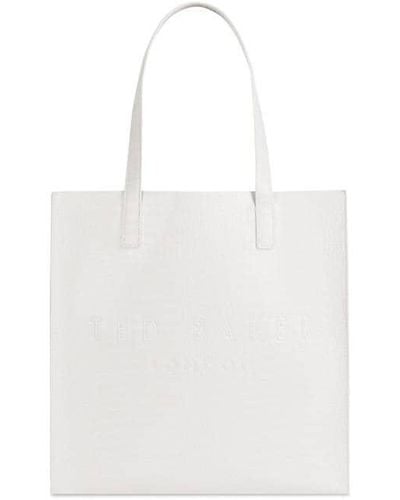 Ted Baker Croccon Large Tote Bag - White