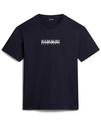 Napapijri Small Box Logo Short Sleeve T Shirt - Black