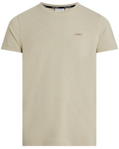 Calvin Klein Stretch Slim Fit T-shirt - Natural