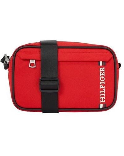 Tommy Hilfiger Monotype Reporter Bag - Red