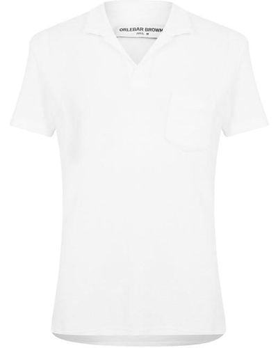 Orlebar Brown French Terry Tailored Polo Shirt - White
