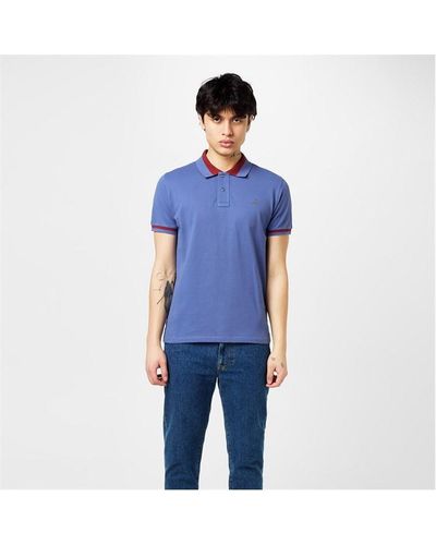 Vivienne Westwood Classic Tipped Polo Top - Blue