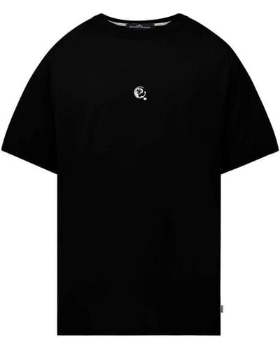 Stone Island Shadow Project Logo Print T-shirt - Black