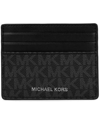 Michael Kors Mk Signaturelogo Card Holder - Black
