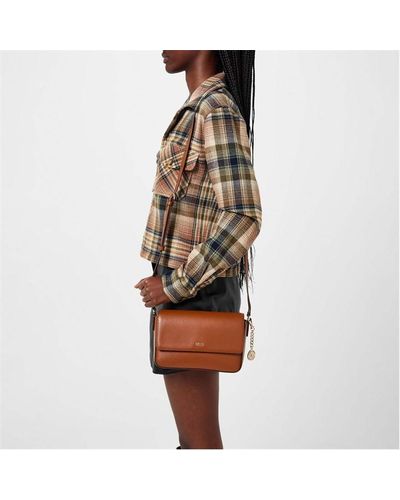 DKNY Sutton Medium Flap Crossbody Bag - Brown