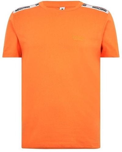 Moschino Tape T Shirt - Orange