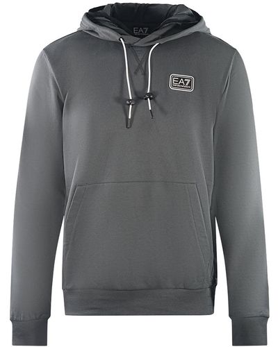Ea7 grey hoodie sale