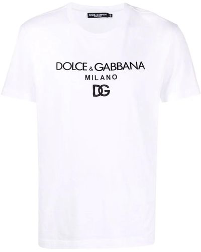 Dolce & Gabbana Cotton T-shirt With Dg Embroidery And Patch White