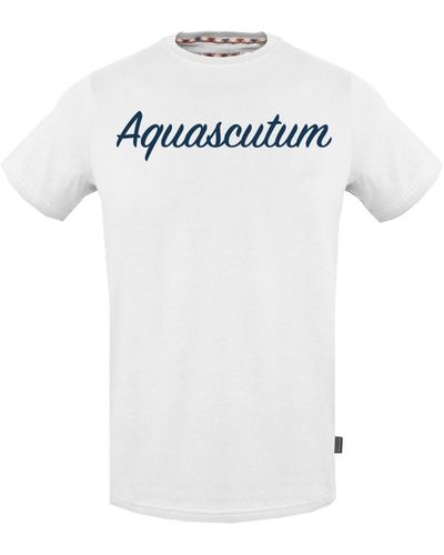 Aquascutum Tshirt t00323 white in Blue for Men Lyst