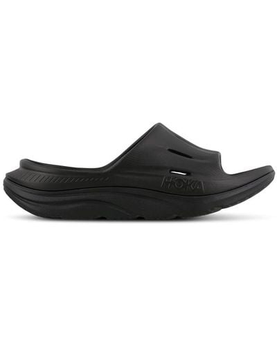 Hoka One One Ora Recovery Slide Slippers En Sandalen - Zwart