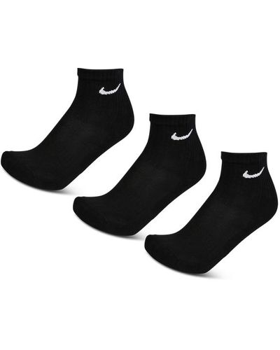 Nike Crew Sock 3 Pack Sokken - Zwart