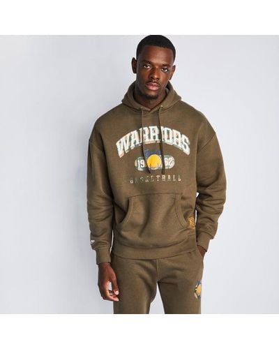 Mitchell & Ness Retro Varsity Warriors Sweats à capuche - Marron
