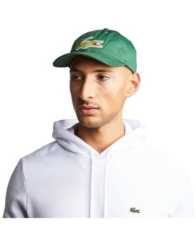 Lacoste Big Croc Logo Caps - Green
