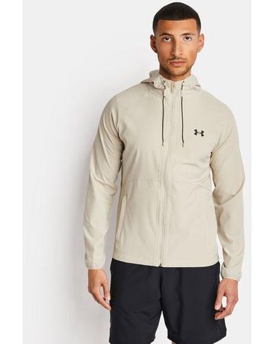 Under Armour Stretch Woven Track Tops - Natural