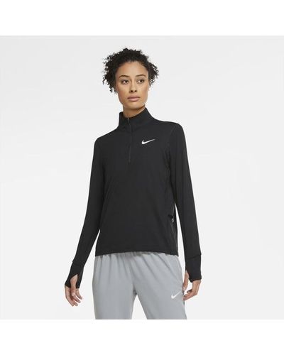 Nike 1/2-zip Tops de pista - Negro