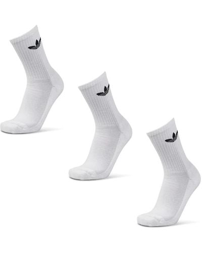 adidas Solid Crew 3 Pack e Chaussettes - Blanc