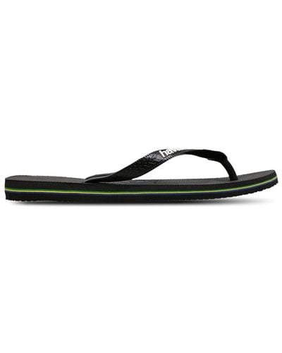 Havaianas Brasil Logo Flip-flops And Sandals - Black