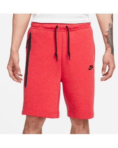 Nike Tech Fleece Shorts - Red