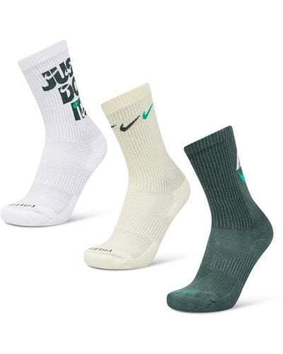 Nike Everyday Cushioned Crew 3 Pack Calcetines - Azul