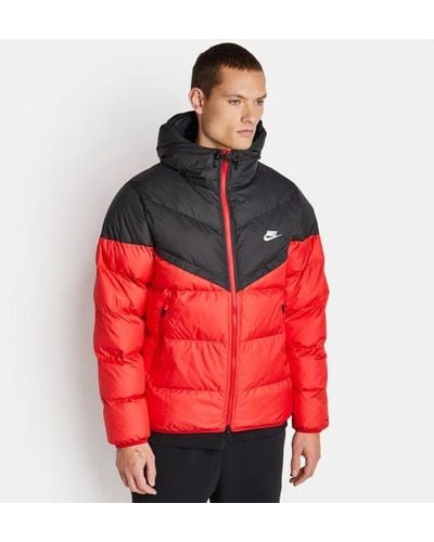 Nike Windrunner Primaloft® Storm-fit Hooded Puffer Jacket 50% Recycled Polyester - Red