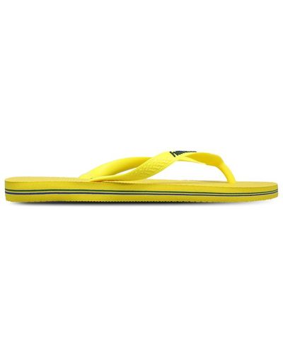 Havaianas Brasil Logo Flip-flops And Sandals - Yellow