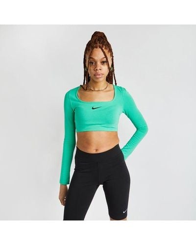 Nike Dance Cropped Longsleeve T-Shirts - Vert
