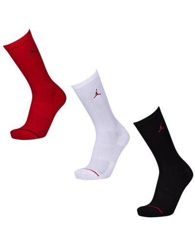 Nike Everyday Cushioned Crew 3 Pack Socks - Red
