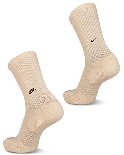 Nike Crew 2 Pack Socks - Natural