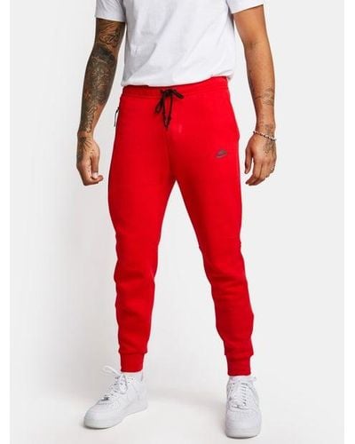 Nike Tech Fleece Pantalones - Rojo