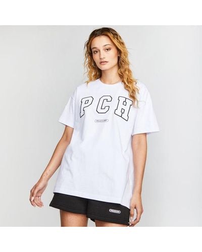 Peach Fit Ivy T-shirts - White