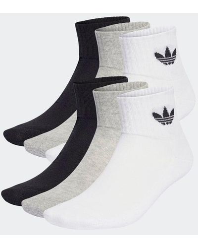 adidas Mid Ankle Socken, 6 Paar - Weiß
