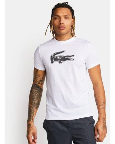 Lacoste Big Croc Logo T-shirts - White