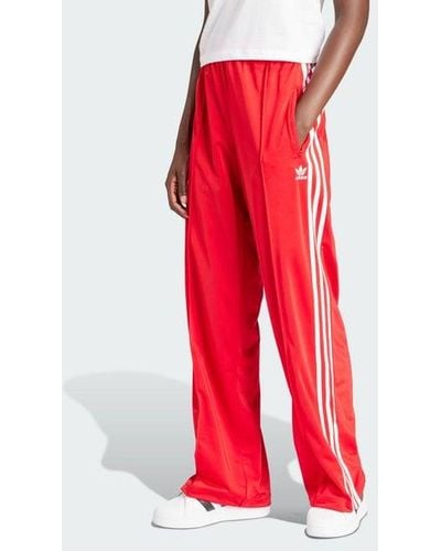 adidas Firebird Loose Pantalones - Rojo