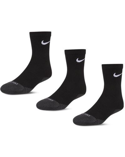 Nike 3 Pack Dry Crew Sokken - Zwart