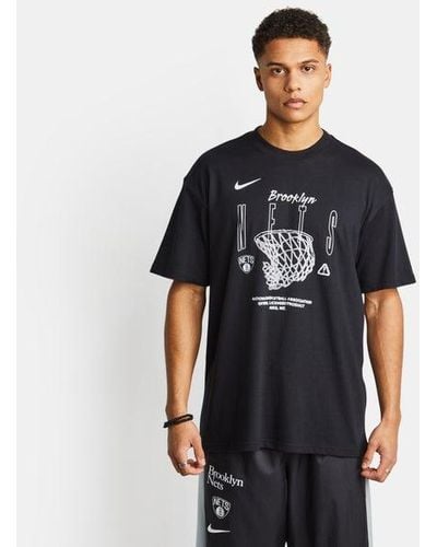 Nike Brooklyn Nets Courtside Max90 Nba-shirt - Zwart