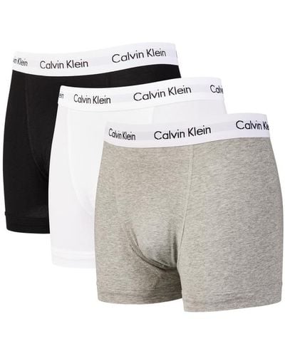 Calvin Klein Trunk 3 Pack Underwear - White