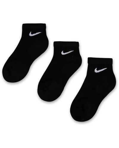 Nike 3 Pack Quarter Small Sokken - Zwart