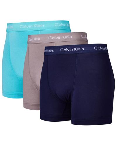 Calvin Klein Trunk 3 Pack Underwear - Blue