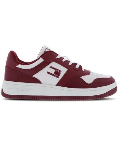 Tommy Hilfiger Basket Low Chaussures - Rouge