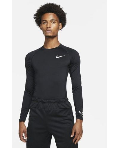 Nike Pro Dri-fit Tight-fit Long-sleeve - Schwarz