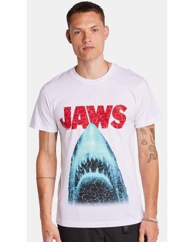 Merchcode Jaws T-Shirts - Blanc