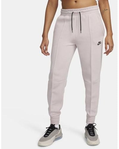Nike Pantaloni jogger a vita media sportswear tech fleece - Rosa