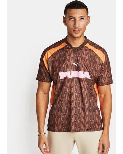 PUMA Football T-shirts - Brown