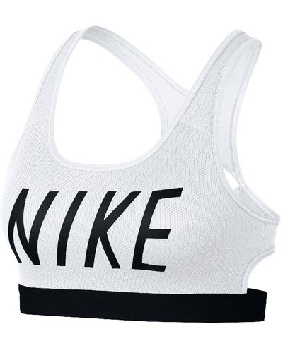 Nike Classic Logo Sports Bra - White