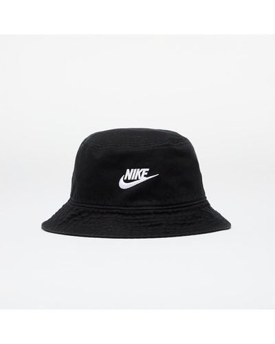 Nike Apex Futura Washed Bucket Hat Black/ White - Zwart